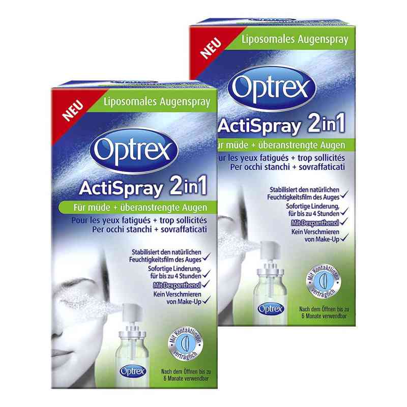 2x Optrex ActiSpray 2in1 für müde überanstrengte Augen 2x10 ml von Reckitt Benckiser Deutschland PZN 08100014