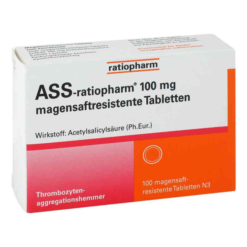 Ass ratiopharm 100 mg magensaftresistent Tabletten 100 stk von ratiopharm GmbH PZN 12587499