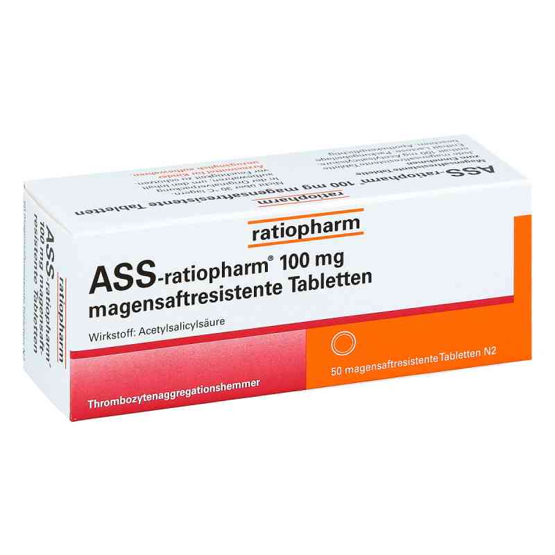 Ass ratiopharm 100 mg magensaftresistent Tabletten 50 stk von ratiopharm GmbH PZN 12587482