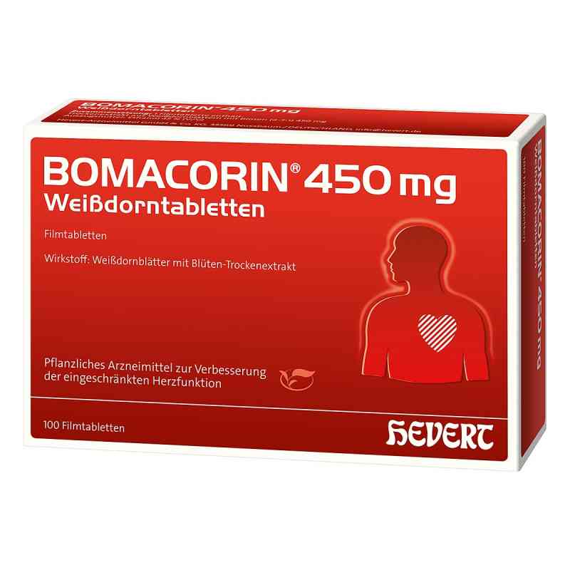 Bomacorin 450 mg Weissdorntabletten 100 stk von Hevert Arzneimittel GmbH & Co. PZN 13751587