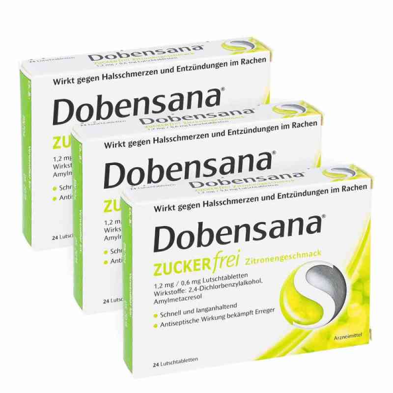 Dobensana Zuckerfrei Zitronengeschmack 1,2mg 0,6mg 3x24 Pck von Reckitt Benckiser Deutschland PZN 08100121
