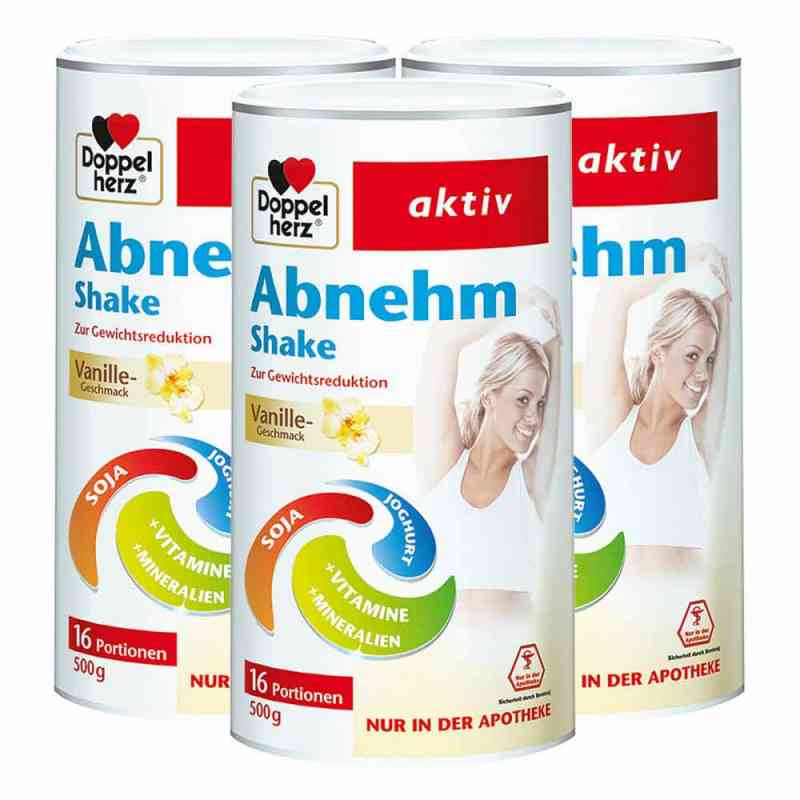 Doppelherz Abnehm Shake Vanille 3er Paket 3X500 g von Queisser Pharma GmbH & Co. KG PZN 08130254