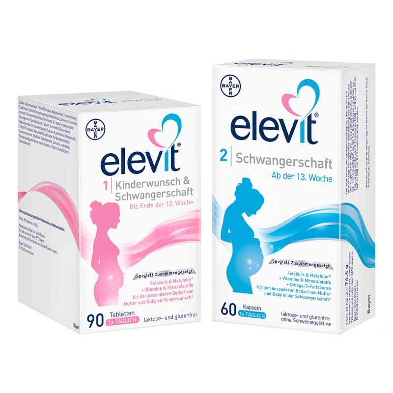 Elevit 1 und 2 Schwangerschaft 1 Pck von Bayer Vital GmbH PZN 08100574