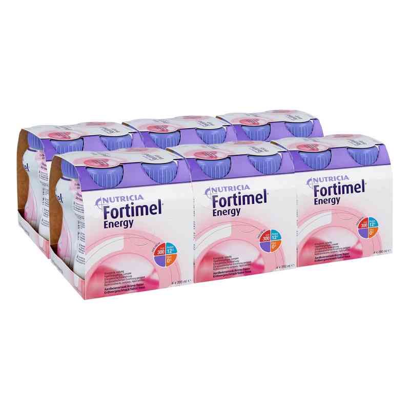 Fortimel Energy Erdbeergeschmack 24x200 ml von Nutricia GmbH PZN 08100342