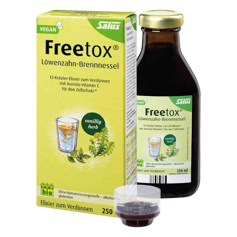 Freetox Löwenzahn-brennnessel 12-kräuter-elix.bio 250 ml von SALUS Pharma GmbH PZN 13657144