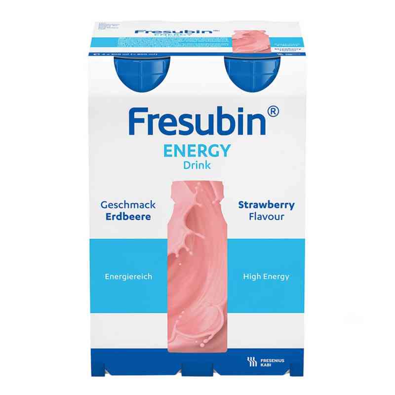 Fresubin Energy Drink Erdbeere Trinkflasche 4X200 ml von Fresenius Kabi Deutschland Gmb PZN 03692470