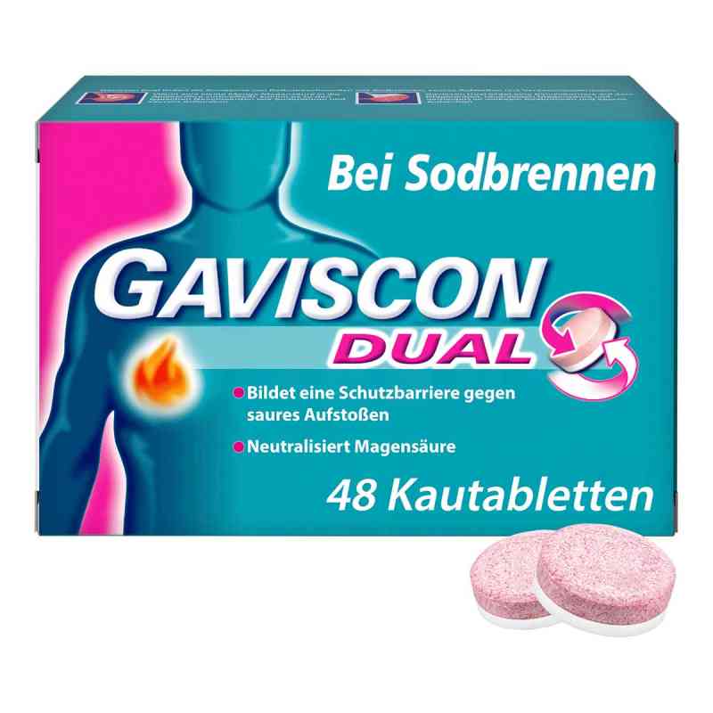 Gaviscon Dual 250mg/106,5mg/187,5mg Kautabletten 48 stk von Reckitt Benckiser Deutschland PZN 11528394