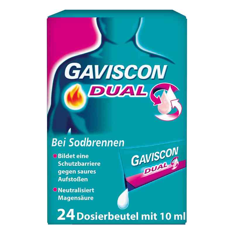 Gaviscon Dual 500mg/213mg/325mg Suspens.im Beutel 24X10 ml von Reckitt Benckiser Deutschland PZN 04363834