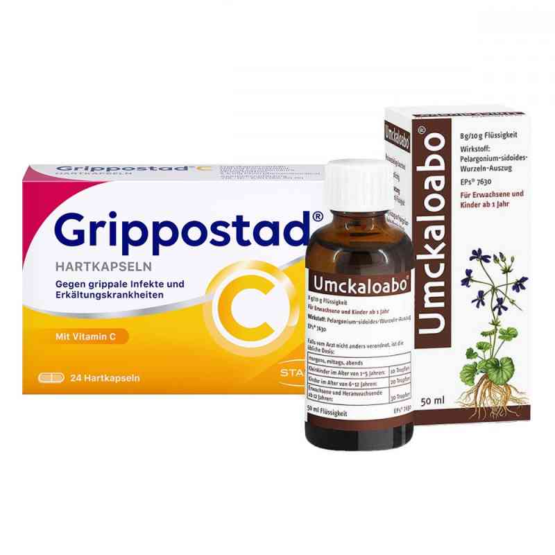 Grippostad C (24 stk) + Umckaloabo (50 ml) 1 Pck von Dr.Willmar Schwabe GmbH & Co.K PZN 08130219