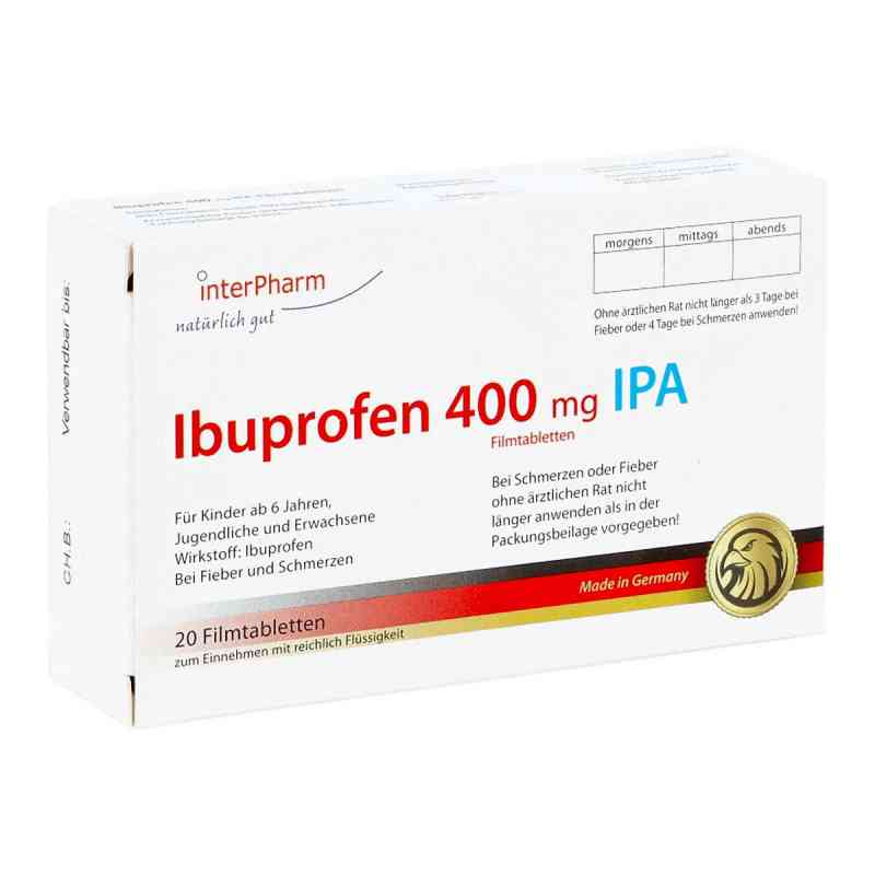 Ibuprofen 400mg von apo-discounter.de 20 stk von Inter Pharm Arzneimittel GmbH PZN 11380098
