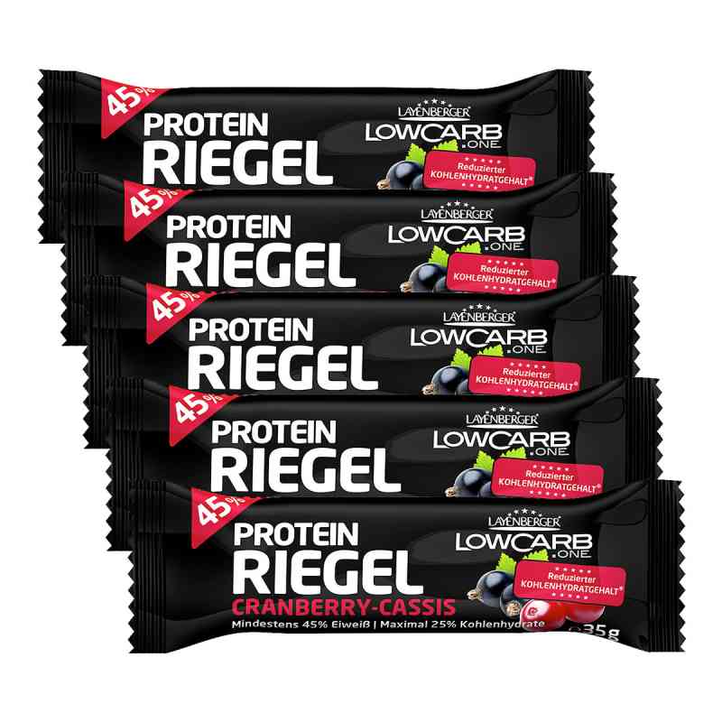 Layenberger Lowcarb.one Protein-riegel Cra.-cassis 5x35 g von Layenberger Nutrition Group Gm PZN 08100454