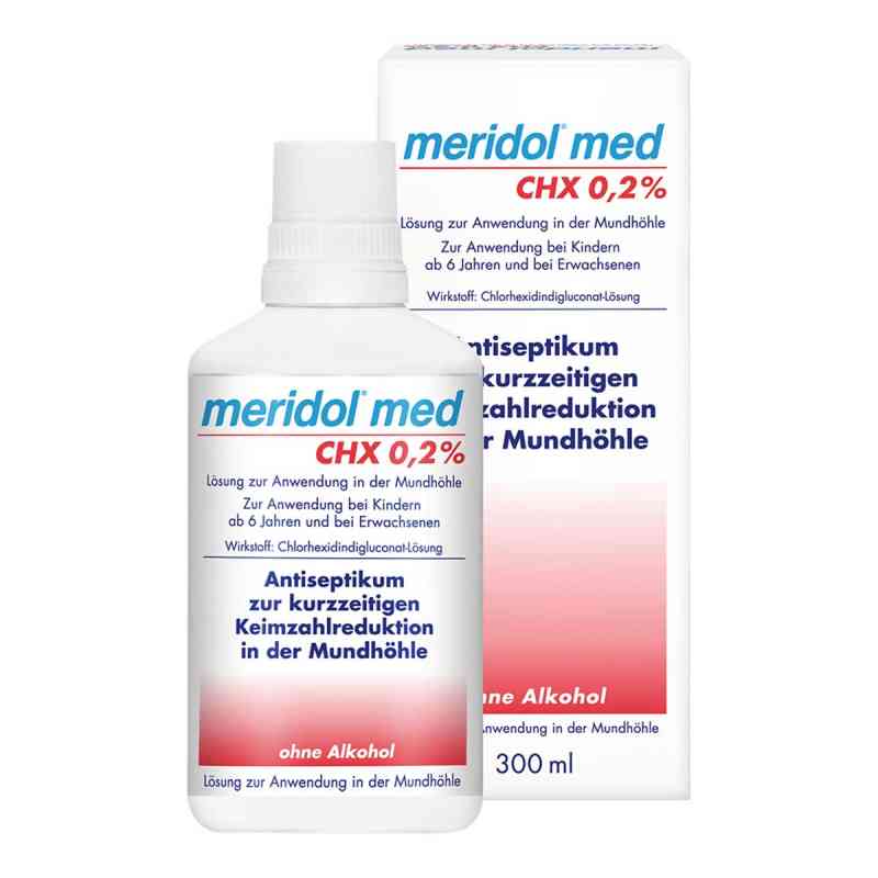 Meridol med CHX 0,2% Lösung zur Anwendung in der Mundhöhle 300 ml von CP GABA GmbH PZN 06846525