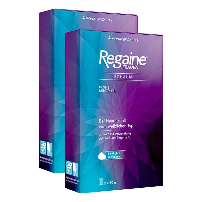 Regaine Frauen Schaum 50 mg/g 2x2x60 g von Johnson & Johnson GmbH (OTC) PZN 08100724