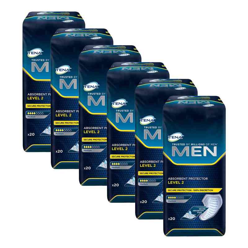 Tena Men Level 2 Einlagen 6X20 stk von Essity Germany GmbH PZN 08100436