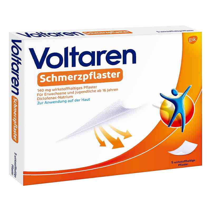 Voltaren Schmerzpflaster 140 mg wirkstoffh.Pflast. 5 stk von GlaxoSmithKline Consumer Healt PZN 13946776
