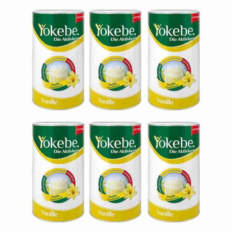Yokebe Lactosefrei Vanille Pulver 6x500 g von Naturwohl Pharma GmbH PZN 08130258