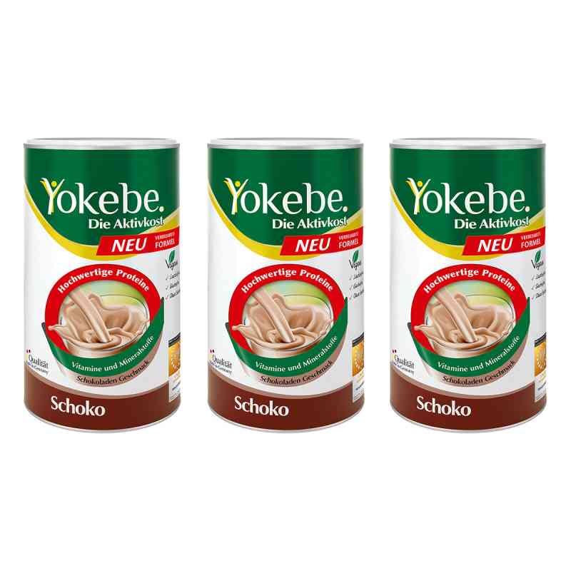 Yokebe Schoko Pulver 3X500 g von Naturwohl Pharma GmbH PZN 08100530