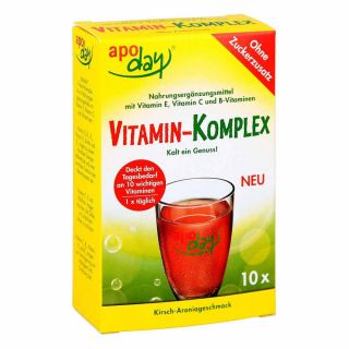 Apoday Vitamin-komplex Kirsch-aronia zuckerfr.Plv. 10X5 g von WEPA Apothekenbedarf GmbH & Co PZN 14002209