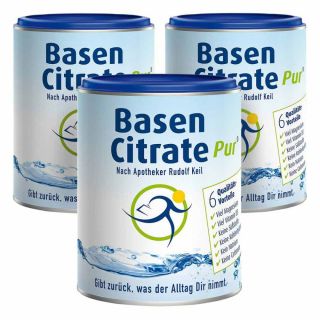 Basen Citrate Pur Pulver nach Apotheker Rudolf Keil 3x216 g von MADENA GmbH & Co.KG PZN 08100175