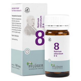 Biochemie Pflüger 8 Natrium chloratum D6 Tabletten 100 stk von A.Pflüger GmbH & Co. KG PZN 06319375