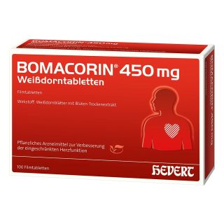 Bomacorin 450 mg Weissdorntabletten 100 stk von Hevert Arzneimittel GmbH & Co. PZN 13751587