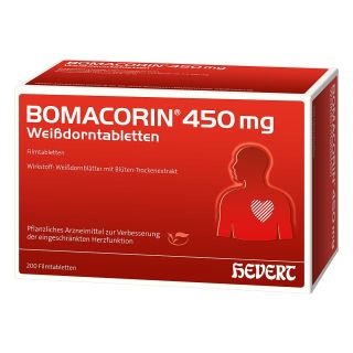 Bomacorin 450 mg Weissdorntabletten 200 stk von Hevert Arzneimittel GmbH & Co. PZN 13751601