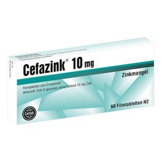 Cefazink 10mg 60 stk von Cefak KG PZN 10549282