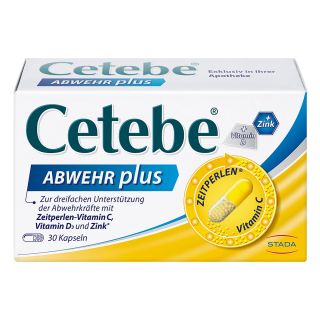 Cetebe Abwehr plus Vitamin C+vitamin D3+zink Kapsel (n) 30 stk von GlaxoSmithKline Consumer Healt PZN 02408188