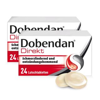Dobendan Direkt Flurbiprofen 8,75 mg Lutschtabletten 2x24 stk von Reckitt Benckiser Deutschland PZN 08100050