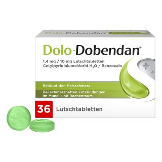 Dolo-dobendan 1,4 mg/10 mg Lutschtabletten 36 stk von Reckitt Benckiser Deutschland PZN 12700079