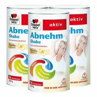 Doppelherz Abnehm Shake Vanille 3er Paket 3X500 g von Queisser Pharma GmbH & Co. KG PZN 08130254
