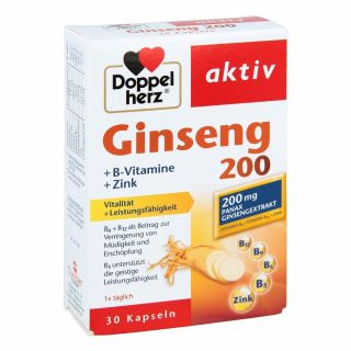 Doppelherz Ginseng 200+b-vitamine+zink Kapseln 30 stk von Queisser Pharma GmbH & Co. KG PZN 13926153