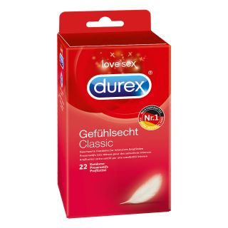 Durex Gefühlsecht Kondome 22 stk von Reckitt Benckiser Deutschland PZN 06586952