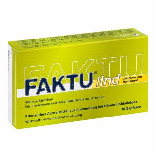 Faktu lind Zäpfchen mit Hamamelis 10 stk von Dr. Kade Pharm. Fabrik GmbH PZN 07798768