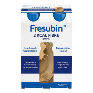 Fresubin 2 kcal fibre Drink Cappuccino Trinkflasche 4X200 ml von Fresenius Kabi Deutschland Gmb PZN 06964443