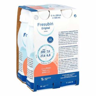 Fresubin Original Drink Pfirsich Trinkflasche 4X200 ml von Fresenius Kabi Deutschland Gmb PZN 00041358