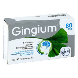 Gingium 80 mg Filmtabletten 60 stk von Hexal AG PZN 14171142