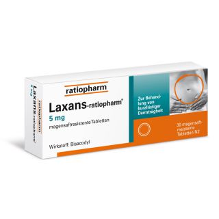 Laxans-ratiopharm 5mg 30 stk von ratiopharm GmbH PZN 03797915