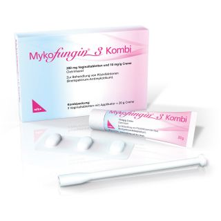 Mykofungin 3 Kombi 200 mg Vaginaltab.+10 mg/g Cre. 1 Pck von MIBE GmbH Arzneimittel PZN 13832268