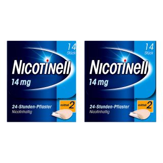 Nicotinell Paket 14 mg (ehemals 35 mg) 24-Stunden-Pflaster 2x14 stk von GlaxoSmithKline Consumer Healt PZN 08130246