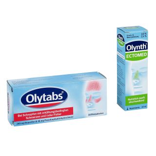 Olytabs 24 stk  Olynth Ectomed Nasenspray 1 Pck von Johnson & Johnson GmbH (OTC) PZN 08100070