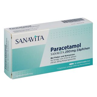 Paracetamol Sanavita 250 mg Zäpfchen 10 stk von  PZN 14416394