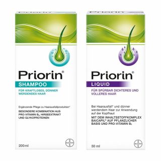 Priorin Shampoo und Liquid Pumplösung bei Haarausfall 1 stk von Bayer Vital GmbH PZN 08100081