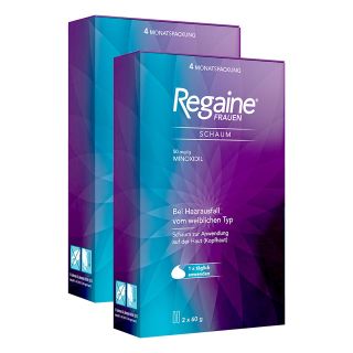 Regaine Frauen Schaum 50 mg/g 2x2x60 g von Johnson & Johnson GmbH (OTC) PZN 08100724
