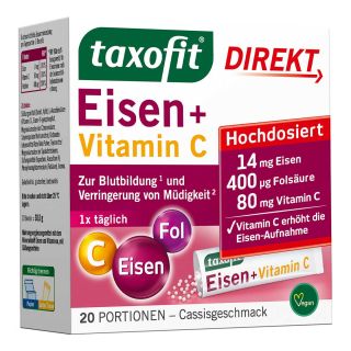 Taxofit Eisen+folsäure Direkt-granulat 20 stk von MCM KLOSTERFRAU Vertr. GmbH PZN 14136743