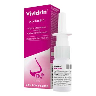 Vividrin Azelastin 1 mg/ml Nasenspray Lösung 10 ml von Dr. Gerhard Mann PZN 12910552