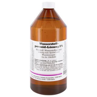 Wasserstoffperoxid Lösung 3% 1000 ml von P.W. Beyvers GmbH PZN 04652521