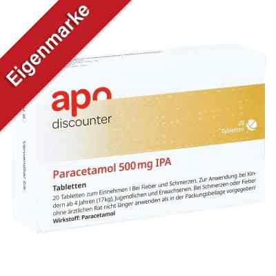 Paracetamol 500mg von apo-discounter.de 20 stk von Inter Pharm Arzneimittel GmbH PZN 11380106