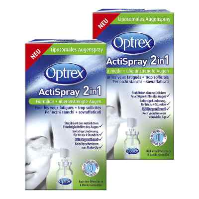 2x Optrex ActiSpray 2in1 für müde überanstrengte Augen 2x10 ml von Reckitt Benckiser Deutschland PZN 08100014