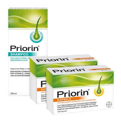2x Priorin Kapseln 120er und Shampoo 200 ml 1 stk von Bayer Vital GmbH PZN 08100191